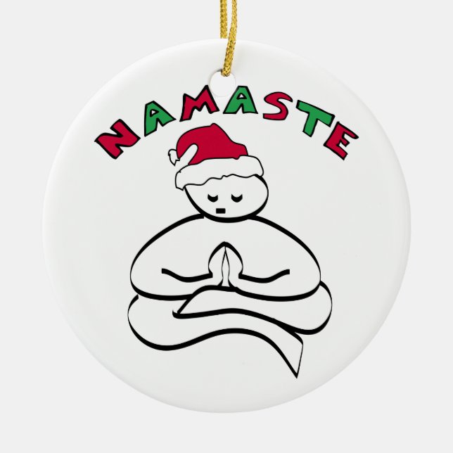 Ornamento de Buda de Natal Namaste (Frente)