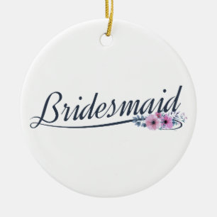 Ornamento de Caligrafia de Casamento de Bridesmaid