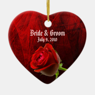 Ornamento de Casamento Gothic Rosa Keepsasasaac