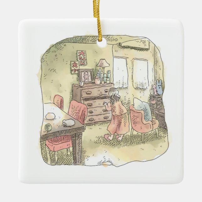 ORNAMENTO DE CERÂMICA さ な く く じ (Frente)