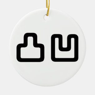 Ornamento De Cerâmica 凸 凹 Dekoboko で こ ぼ こ