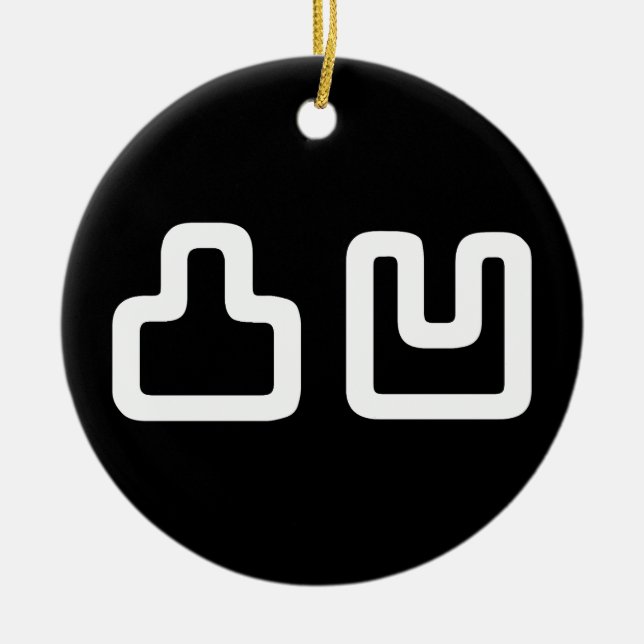 Ornamento De Cerâmica 凸 凹 Dekoboko で こ ぼ こ (Frente)