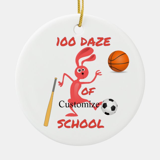 Ornamento De Cerâmica 1000 De Thunder_Cove Escolar (Frente)