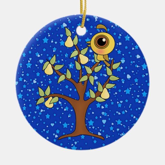 Ornamento De Cerâmica 12 dias de Natal (Frente)