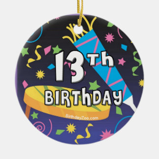 Ornamento De Cerâmica 13 Birthday