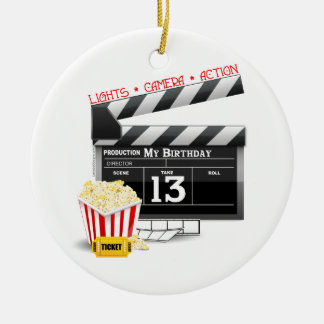 Ornamento De Cerâmica 13 Birthday Movie Party