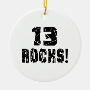 Ornamento De Cerâmica 13 designs do aniversário das rochas