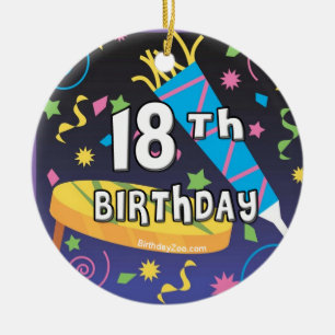 Ornamento De Cerâmica 18º Aniversário Favorece