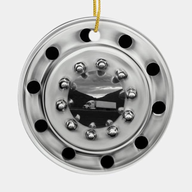 Ornamento De Cerâmica 18 Wheelin' (Frente)