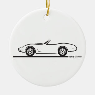 Ornamento De Cerâmica 1974 - 1977 Corvette Convertible