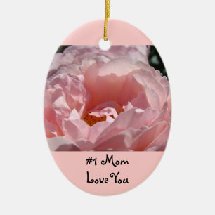 Ornamento De Cerâmica #1 Mamãe Enfeita Você Rosa Rosa Rosa Flor