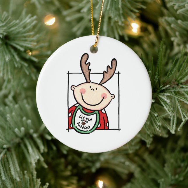 Ornamento De Cerâmica 1rua personalizada de rosto de tonto claro (Árvore)