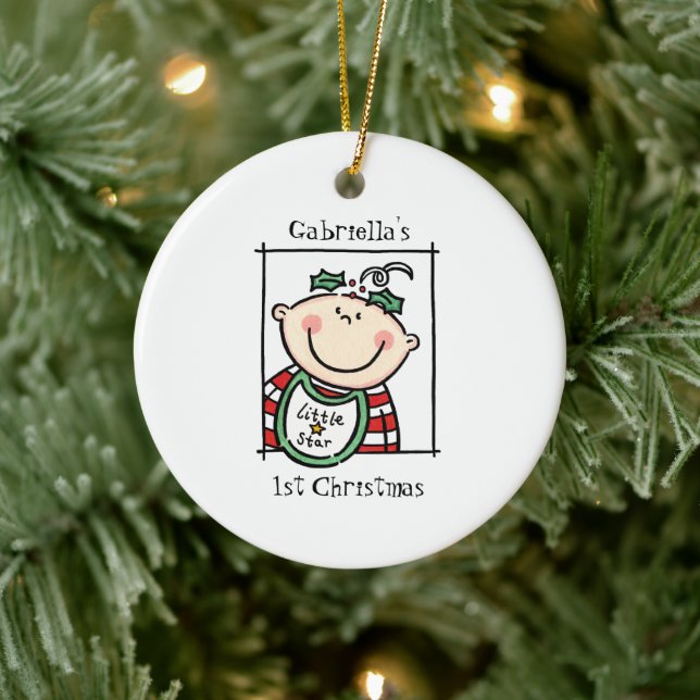 Ornamento De Cerâmica 1rua personalizada de rosto de tonto claro (Árvore)