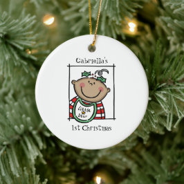 Ornamento De Cerâmica 1rua personalizada de rosto de tonto médio