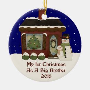 Ornamento De Cerâmica 2016 meu ø Natal como um big brother