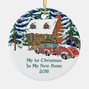 Ornamento De Cerâmica 2018 minha casa nova do ø Natal