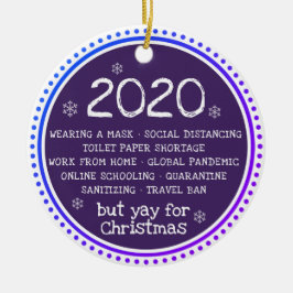 Ornamento De Cerâmica 2020 Chupou Mas Yay Para O Natal