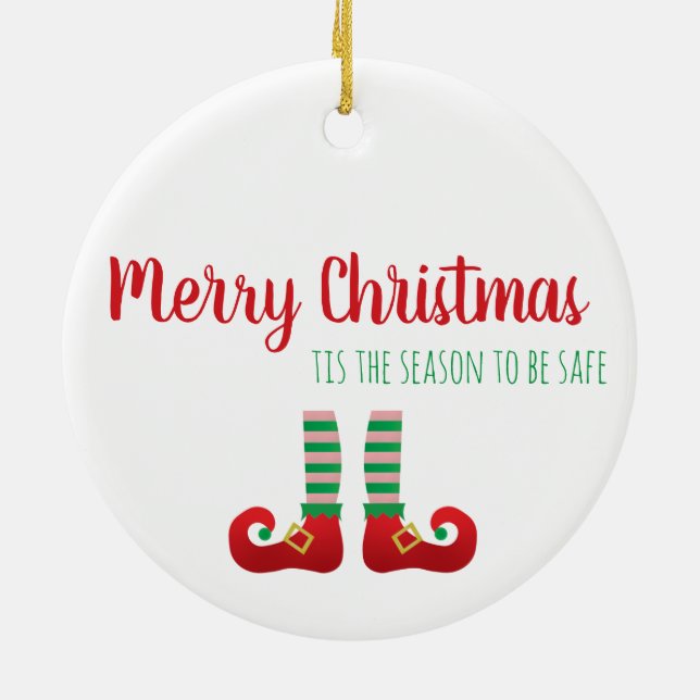 Ornamento De Cerâmica 2020 É Enterrado Engraçado No Natal Dizendo Verde (Traseira)