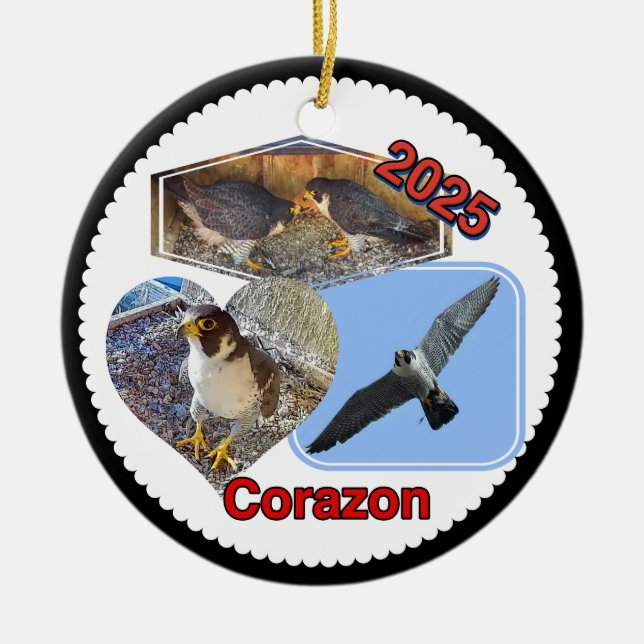 Ornamento De Cerâmica 2025 Ceramic Circle Ornament Corazon (Frente)