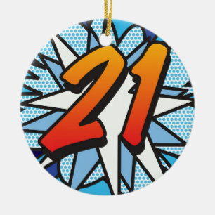 Ornamento De Cerâmica 21 Brincadeira, Diversão De Aniversário, Livro De