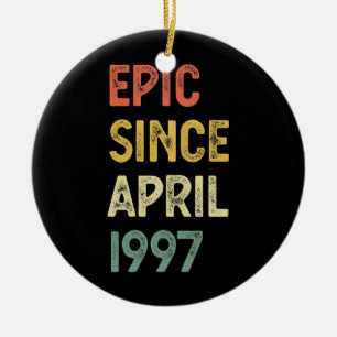 Ornamento De Cerâmica 25th Birthday Men Women 25 Years Old Epic Since