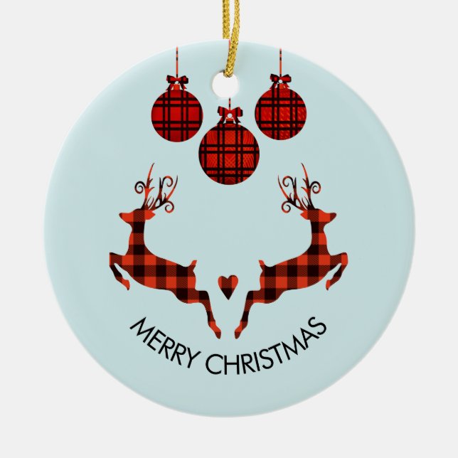 Ornamento De Cerâmica 2 Estilo Russo de Salto de Natal (Frente)