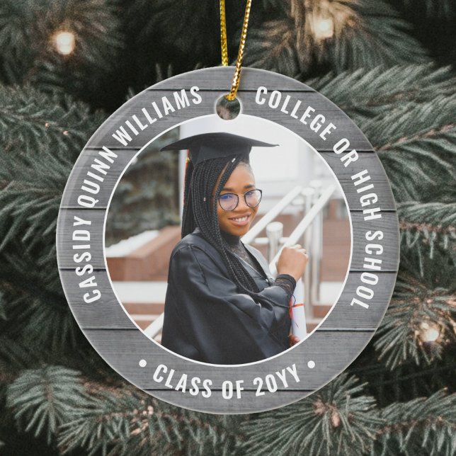 Ornamento De Cerâmica 2 Formatação Fotográfica Cinzas Faux Wood (Criador carregado)