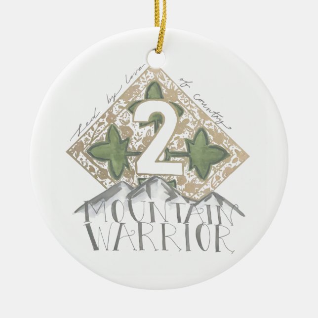 Ornamento De Cerâmica 2 Mountain Warrior Post-Its (Frente)