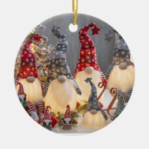 ORNAMENTO DE CERÂMICA "2 SENHORAS, IVY E HOLLY DO OUTRO LADO!