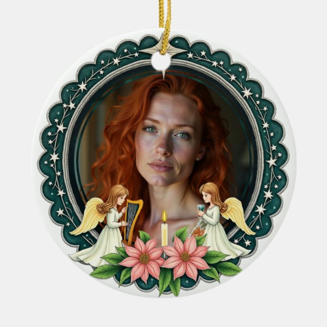 Ornamento De Cerâmica 2sided Memorial Angels Beside Us (Frente)