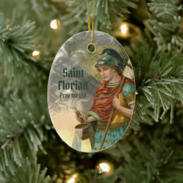 Ornamento De Cerâmica 2xSt. Florian com balde (Fumaça; M 019)