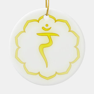 Ornamento De Cerâmica 3º Chakra -