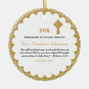 Ornamento De Cerâmica 35.ª Ordenação - Escritura Personalizada do Ani