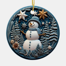 3D Snowman Natal