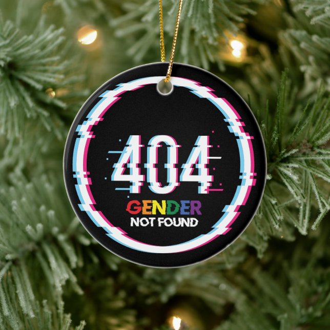 Ornamento De Cerâmica 426 Sexo Não Encontrado | LGBTQ Engraçado | Orgulh (Árvore)
