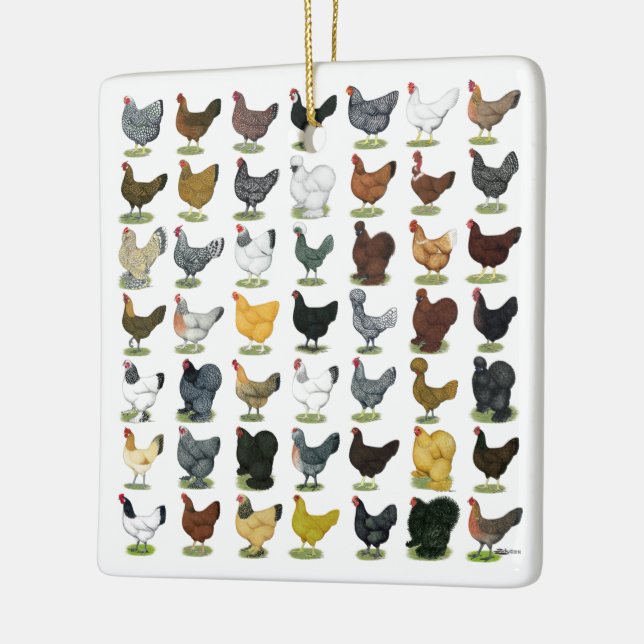 Ornamento De Cerâmica 49 galinhas da galinha (Esquerda)