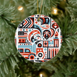 Ornamento De Cerâmica 4 de julho Padrão Genérico