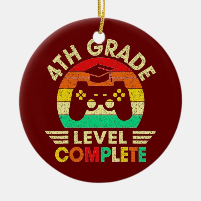 Ornamento De Cerâmica 4th Grade Graduation Level Complete Video Games  (Frente)
