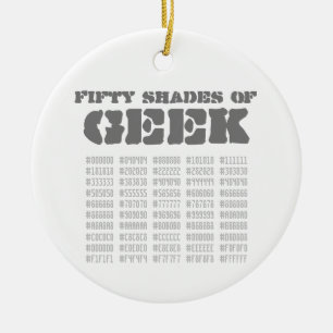Ornamento De Cerâmica 50 tons de Geek