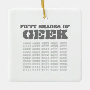 Ornamento De Cerâmica 50 tons de Geek