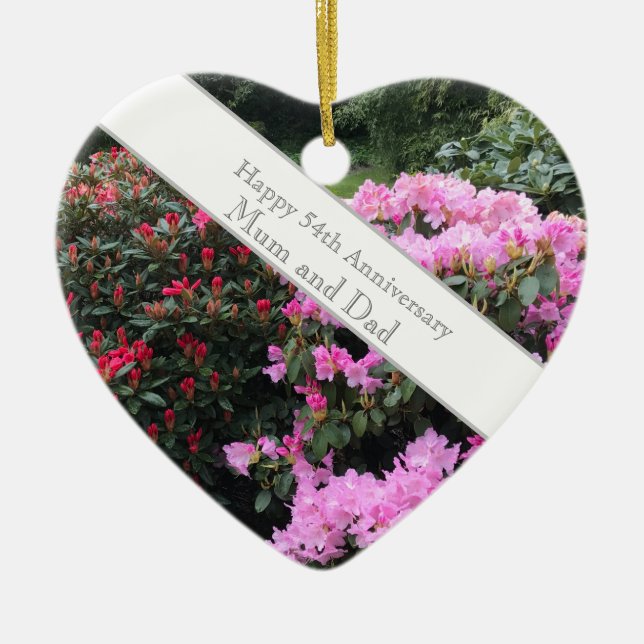 Ornamento De Cerâmica 54ª Casamento (Frente)