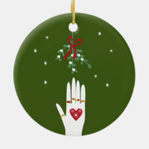 Ornamento De Cerâmica 5 anéis no dia 5 do Natal
