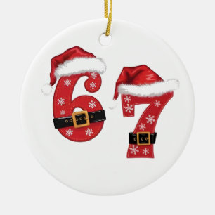 Ornamento De Cerâmica 67 Mason Vamos Sandy Christmas 67 Meme Engraçado