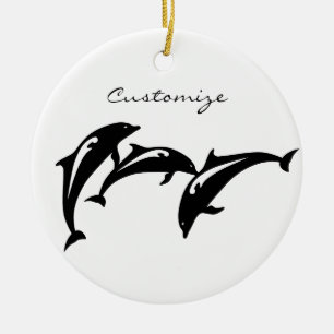 Ornamento De Cerâmica 6 Aproveitando Porpoises Thunder_Cove