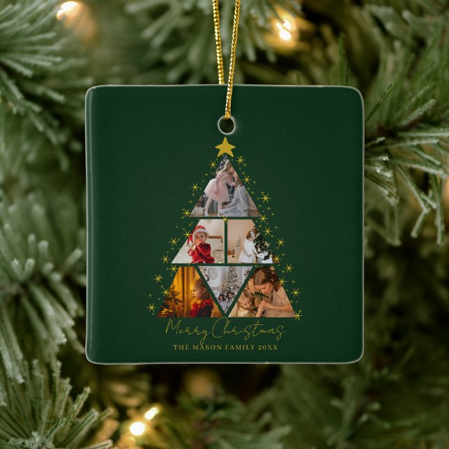Ornamento De Cerâmica 6 Árvore de Natal em forma de memória de Natal  (Criador carregado)