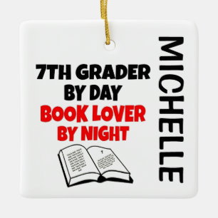 Ornamento De Cerâmica 7 Grader ama Ler PERSONALIZADO