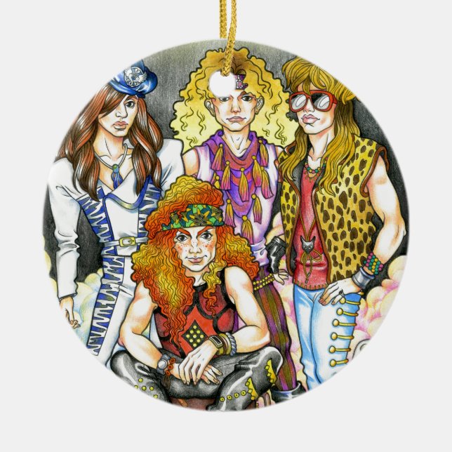 Ornamento De Cerâmica 80s Hairband - 80s retro (Frente)