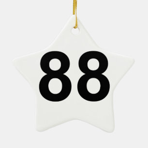 Ornamento De Cerâmica 88 - número oitenta e oito