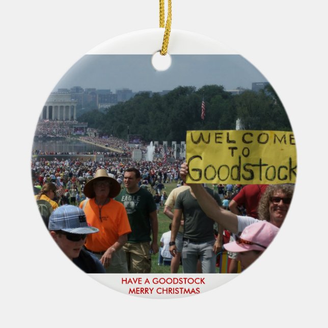 Ornamento De Cerâmica 8-28-2010 boa vinda a Goodstock! , TENHA UM (Frente)
