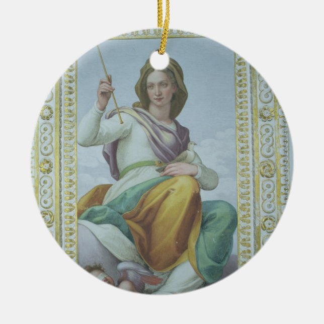 Ornamento De Cerâmica A alegoria da castidade (fresco) (Frente)